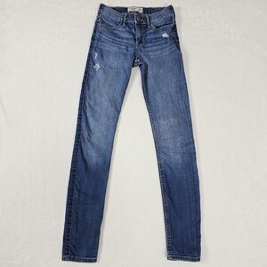 Abercrombie Kids Girls Jeans Size 13/14 Slim Super Skinny Jeans Denim Blue